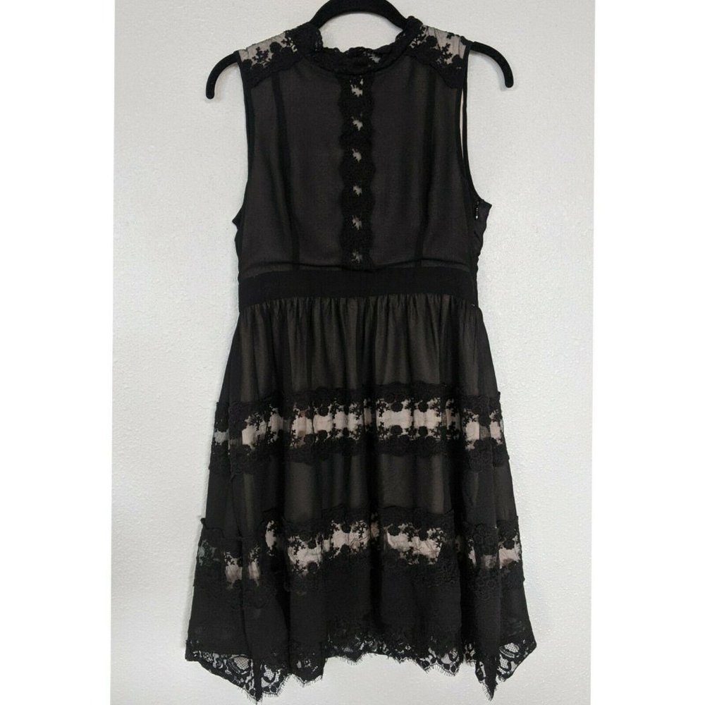 Anthropologie hd in paris Black And Nude Lace Dress